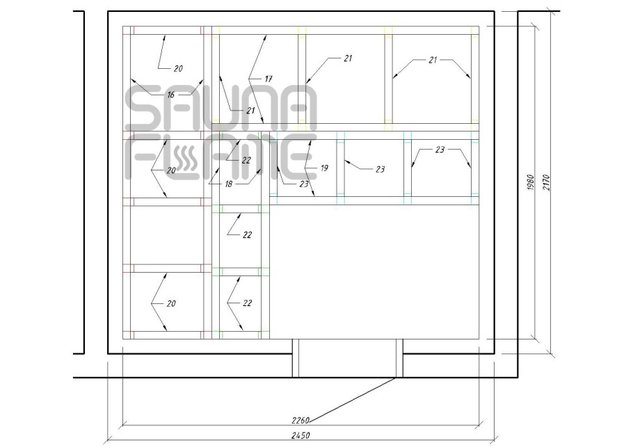 Парная 2 5 х2 планировка парилки