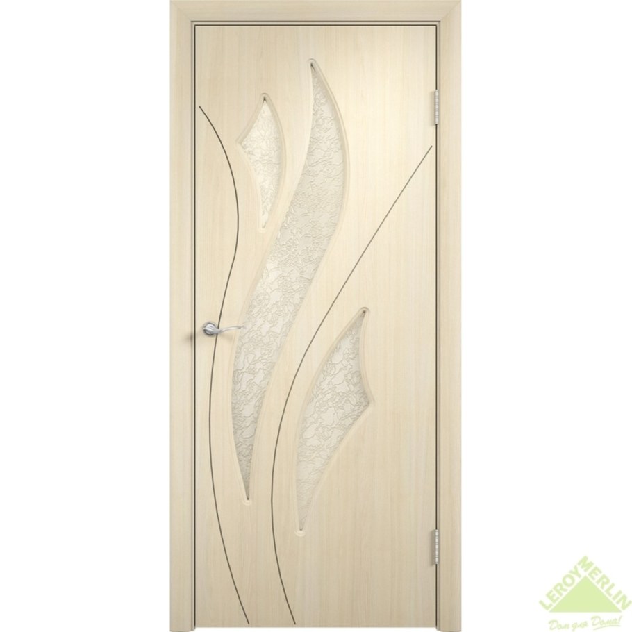 Дверное полотно остеклённое латина Дельта 80x200 см, ПВХ, венге