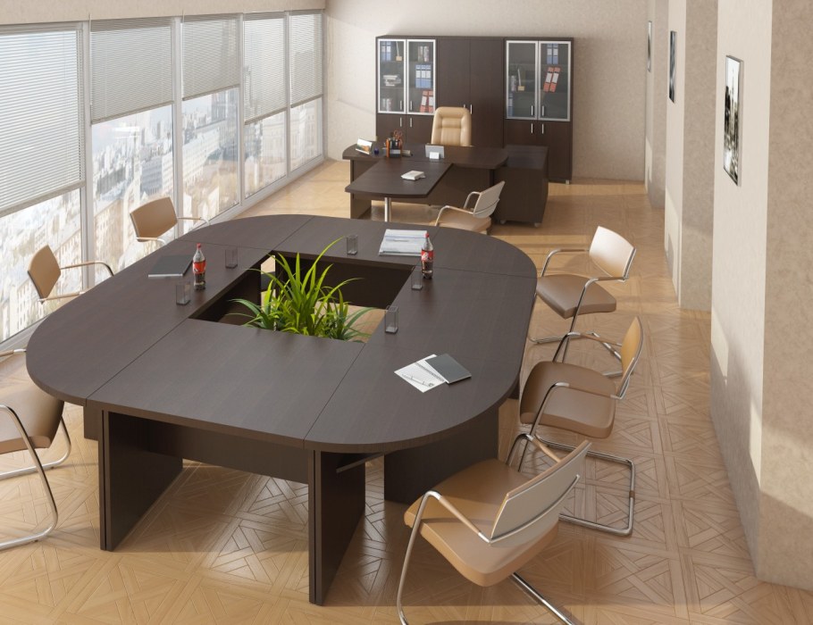 Стол для переговоров unica (венге, 1800x900x735 мм)