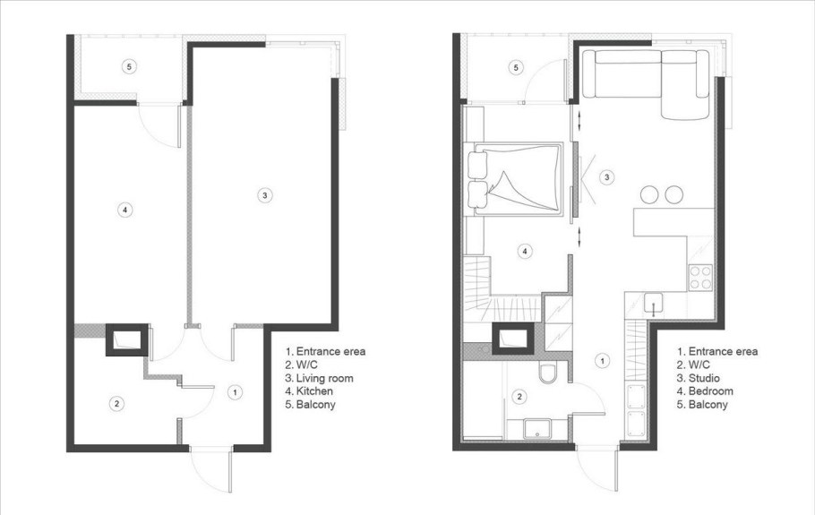 Перепланировка однокомнатной квартиры в двухкомнатную 50 кв.м