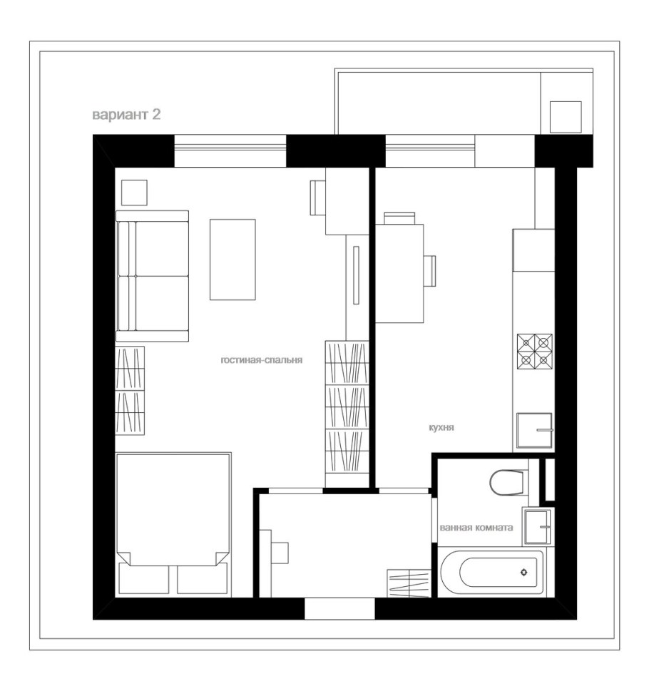 Перепланировка однокомнатной квартиры студии в хрущевке схема