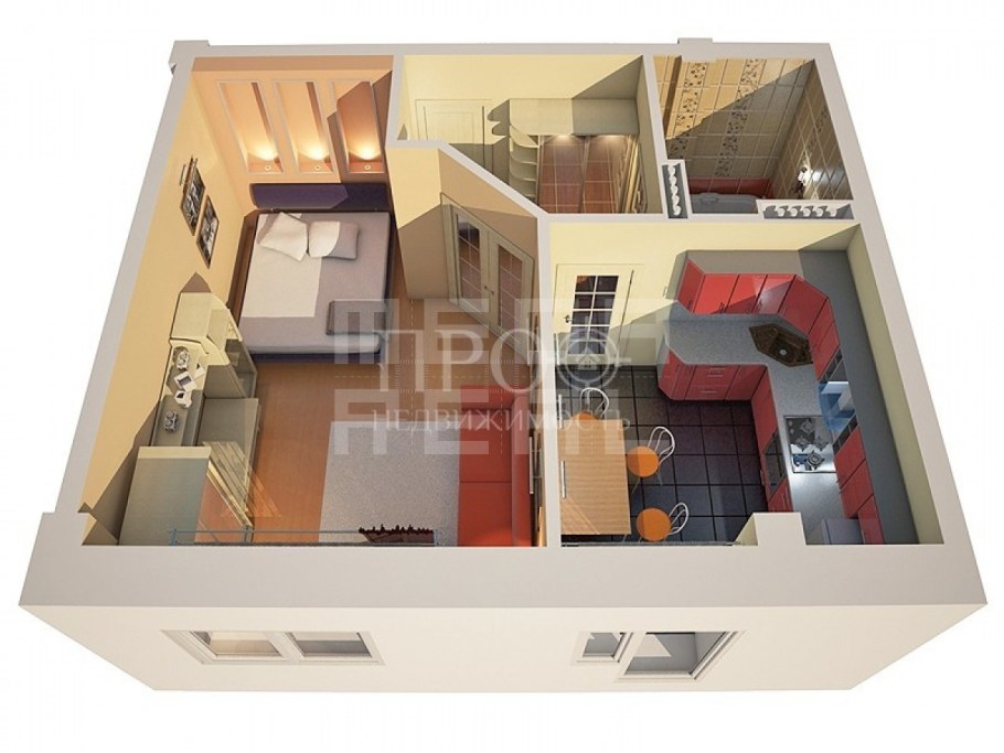 Перепланировка однокомнатной хрущевки 30 кв.м