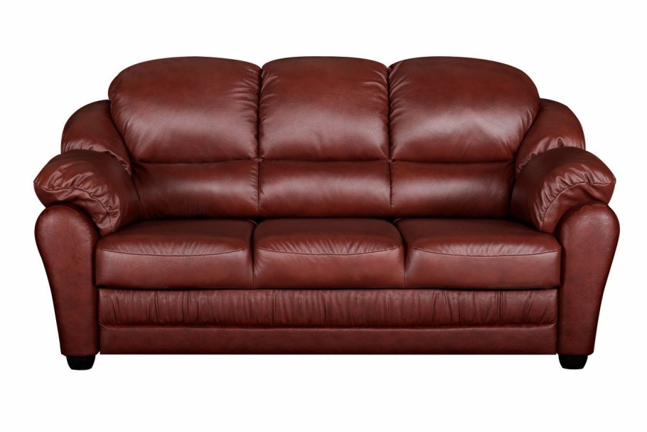 Кожаный диван Берг, кофейный 3199597