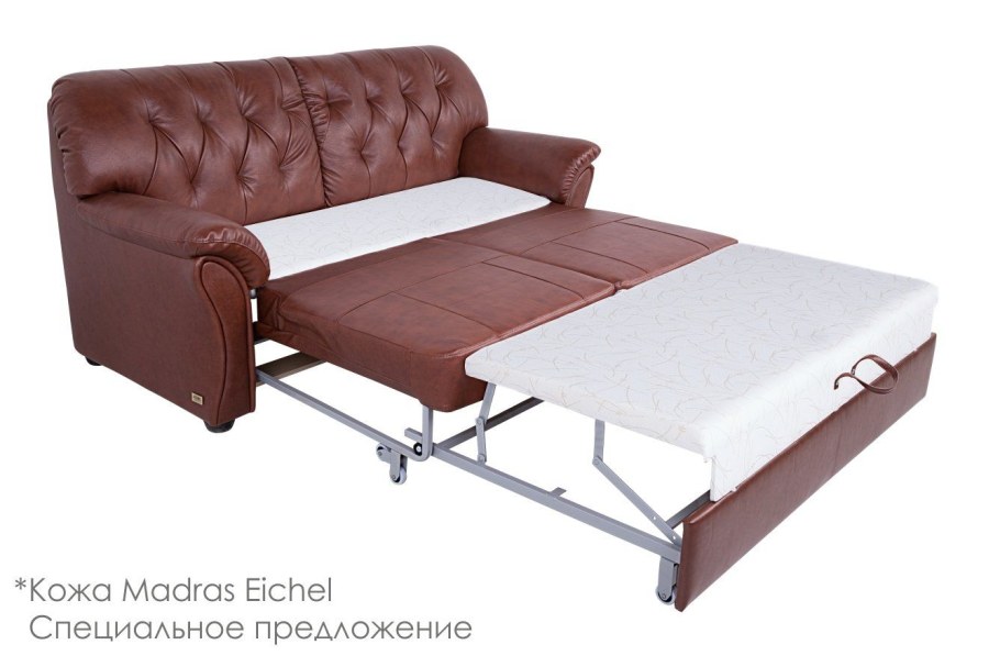 Диван Ванкувер 3р (Madras, Eichel 6030-y 70 r, кожа,