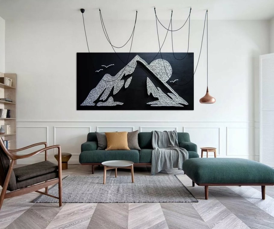 Стринг арт в интерьере