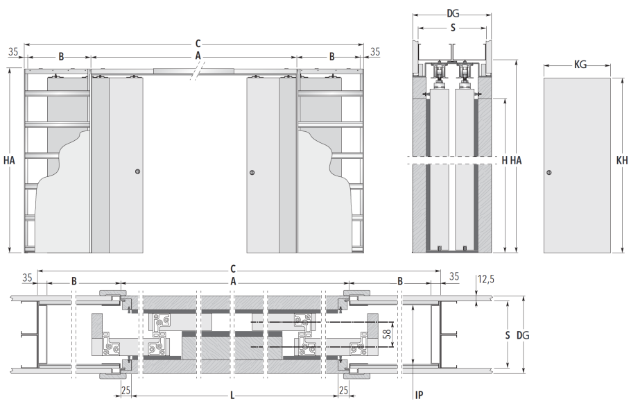 Шкаф-пенал Dreja.Eco almi 50