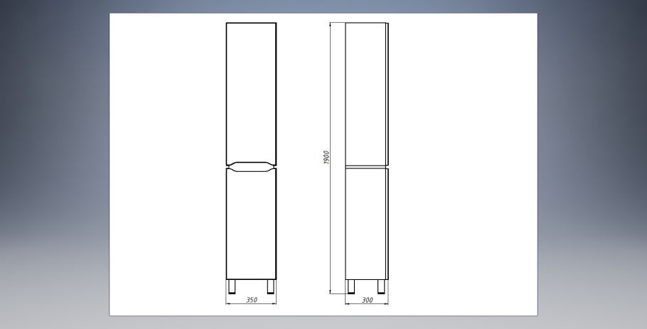 Шкаф-пенал Венеция №19