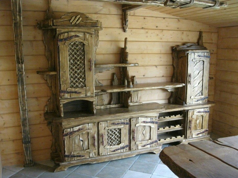 Стол и лавки для бани