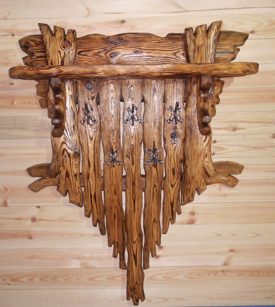 Резное панно из дерева для бани