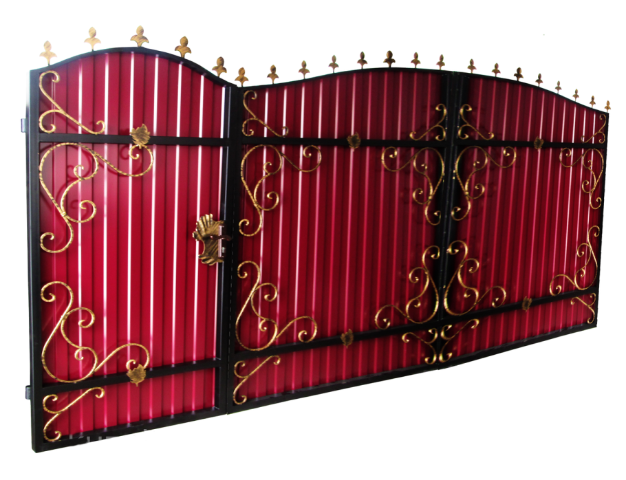 Бордовые ворота