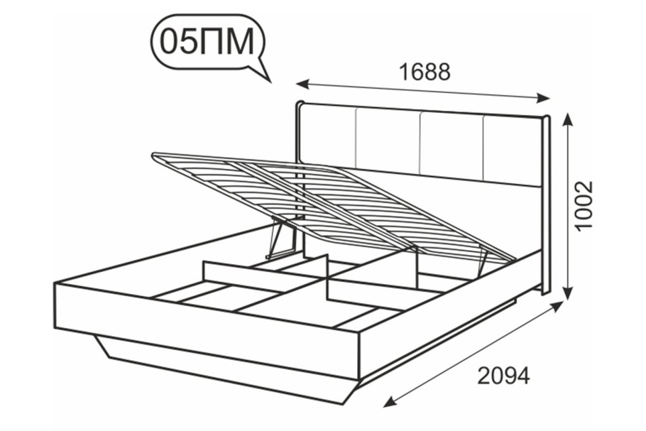 Кровать с подъёмным механизмом Berlin рукрводство по сборке