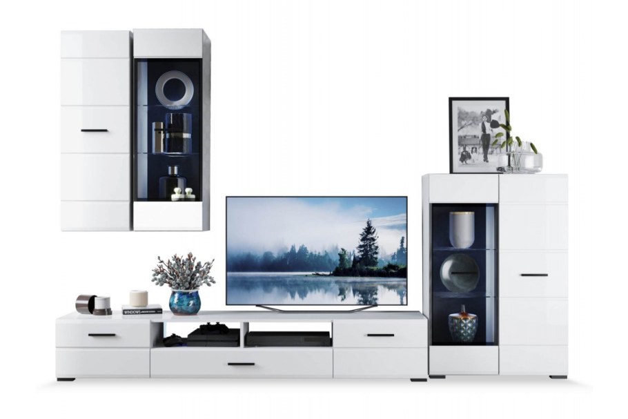 Стенка Йорк Империал белый глянец