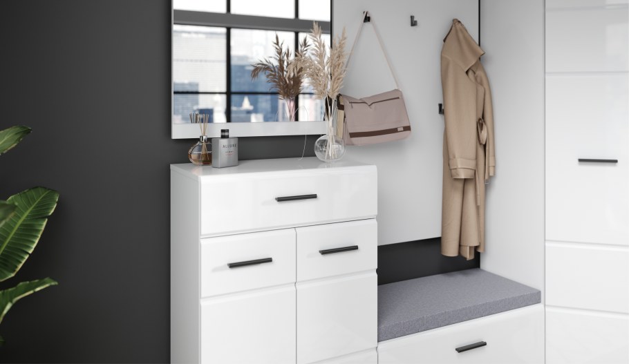 Прихожая Йорк белый белый глянец Империал