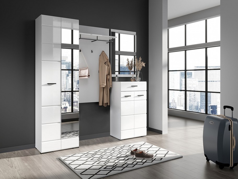 Прихожая Йорк белый глянец