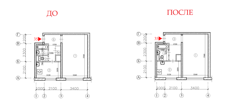 Перепланировка санузла в серии 1605-ам