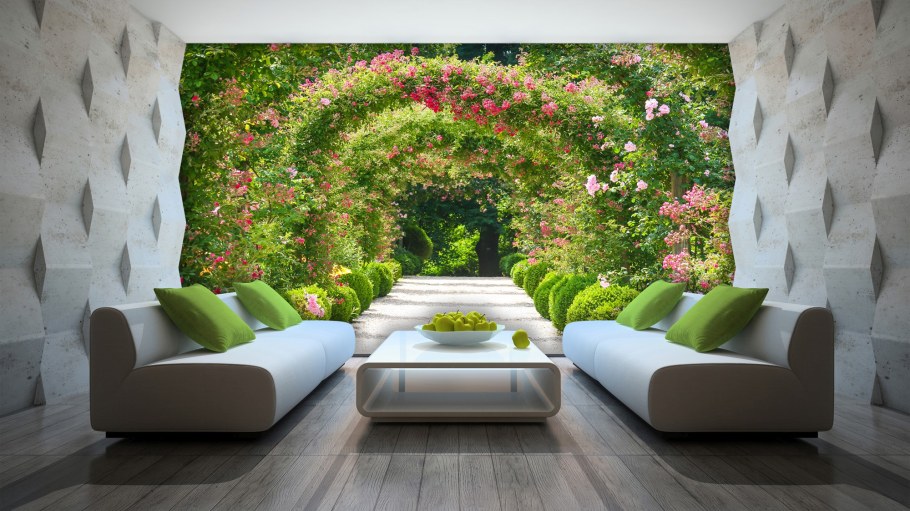 Фотообои в интерьере спальни