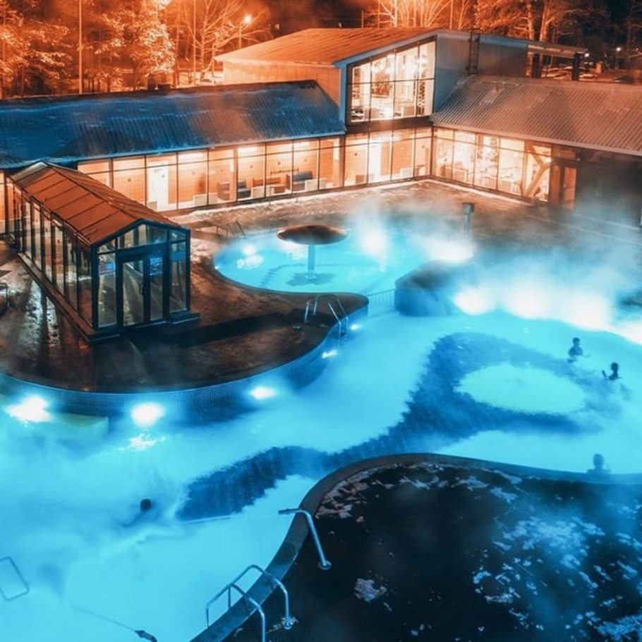 Охта парк СПБ бассейн зима