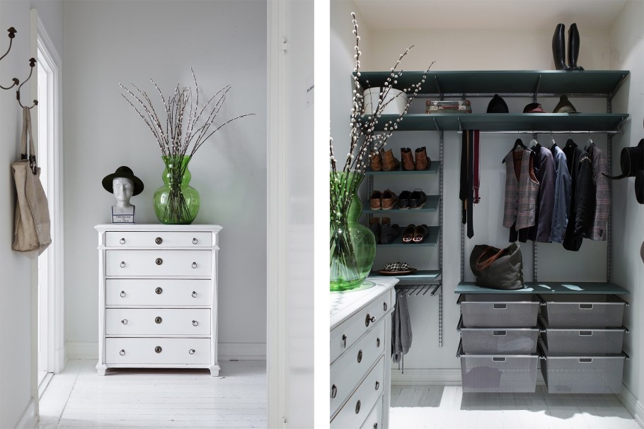 Гардеробный шкаф в скандинавском стиле