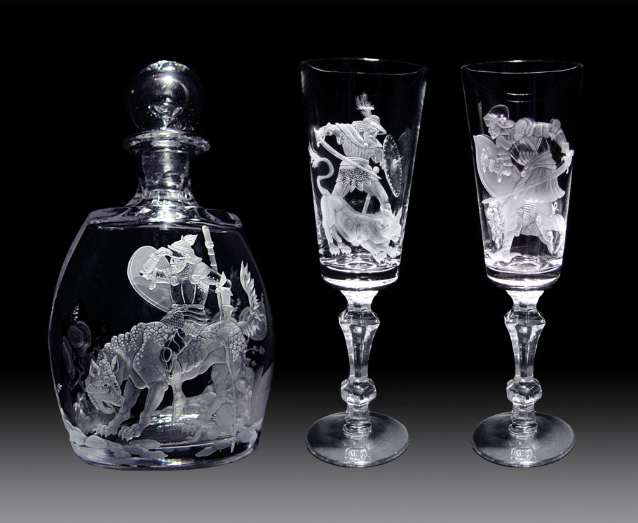 Гравированное стекло Елены Лаврищевой и Владимира Маковецкого