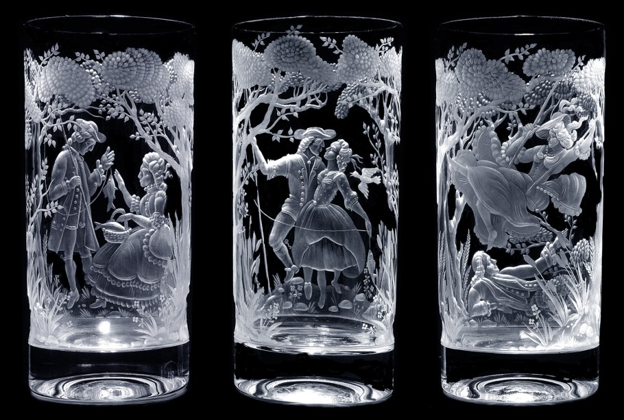 Ручная гравировка на стекле