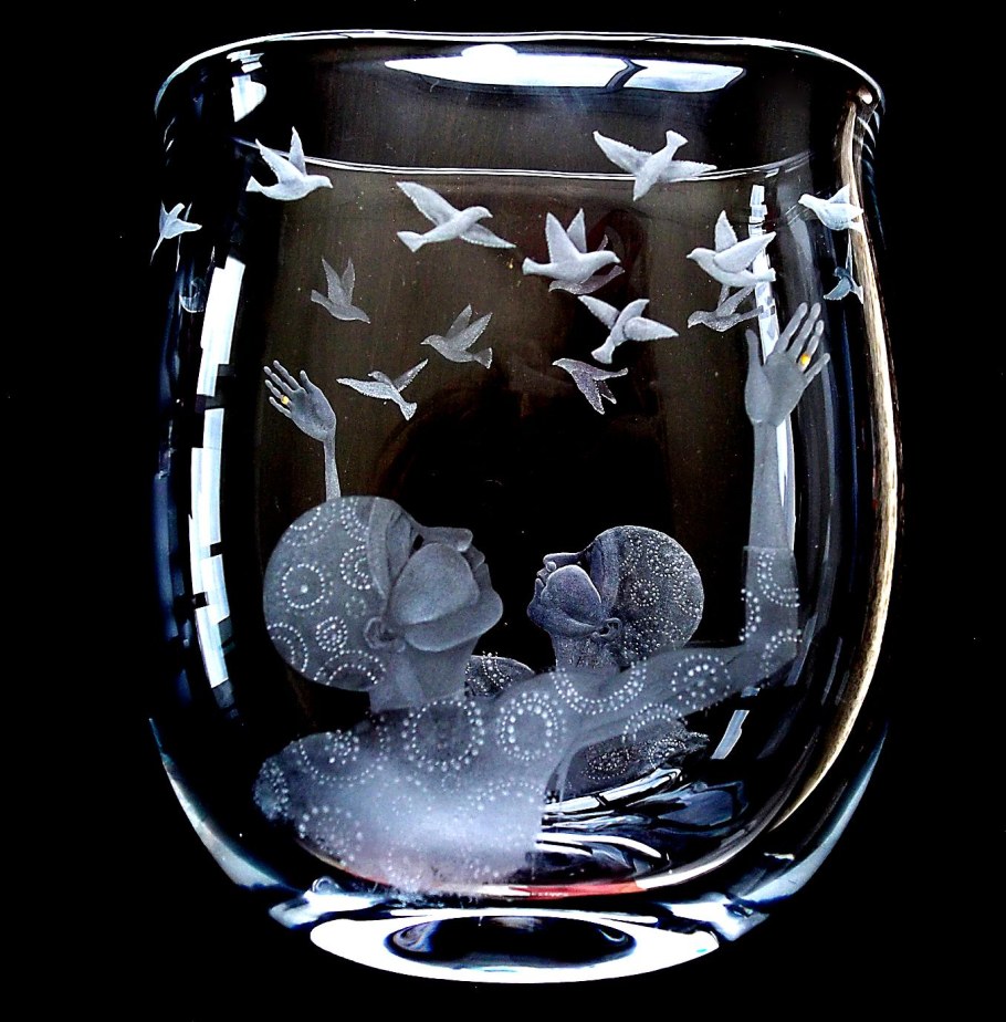 Ручная гравировка на стекле