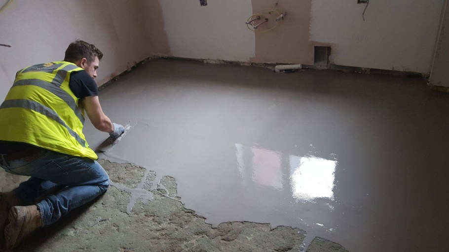 Бетонный пол с железнением пирог