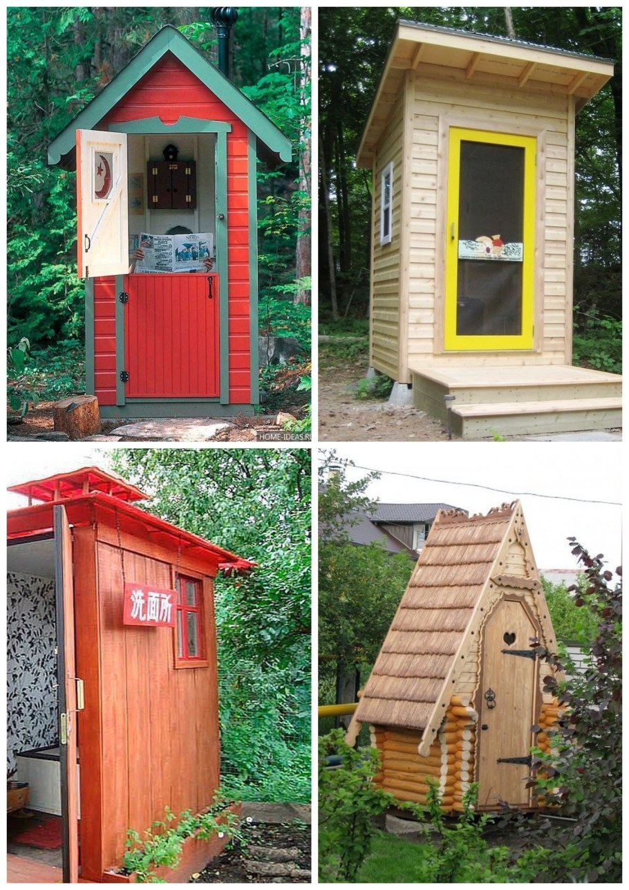 Отделка дачного туалета