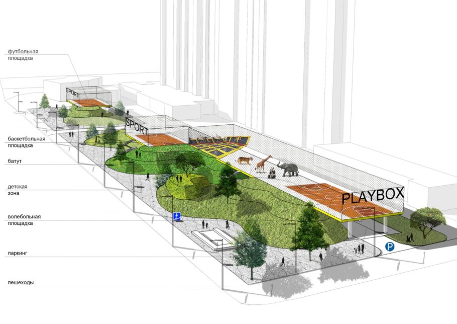 Планировка общественного пространства