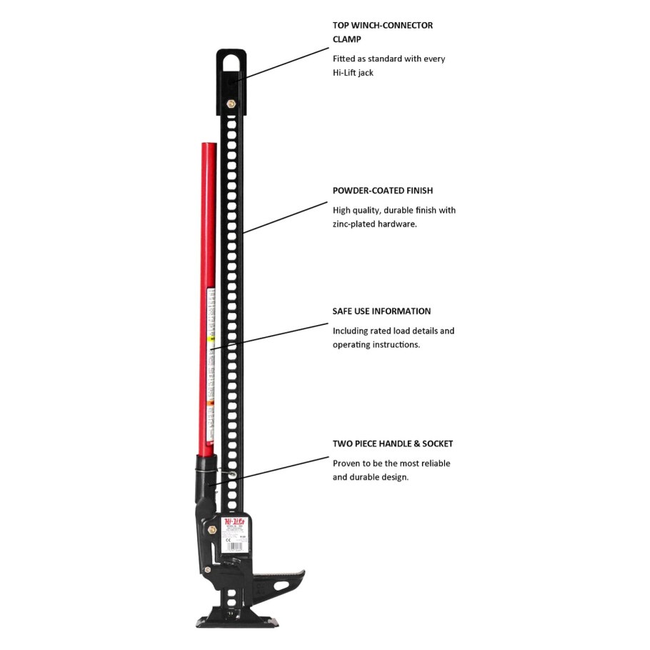 Реечный домкрат Hi-Lift Jack hl484 48" черный, чугун/сталь