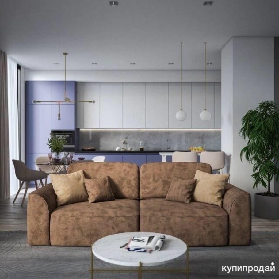 Диван много мебели Сканди монолит Аква