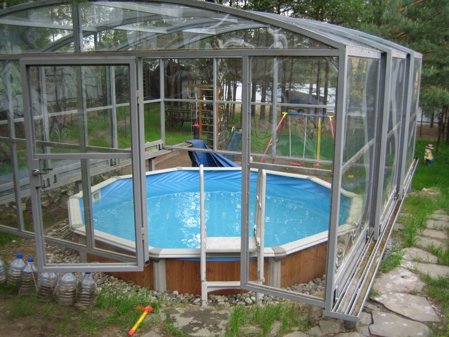 Павильон для каркасного бассейна