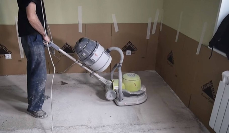 Полированный бетонный пол терраццо