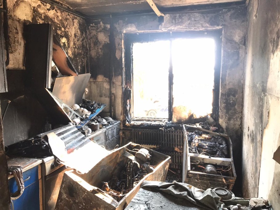 Сковорода на огне