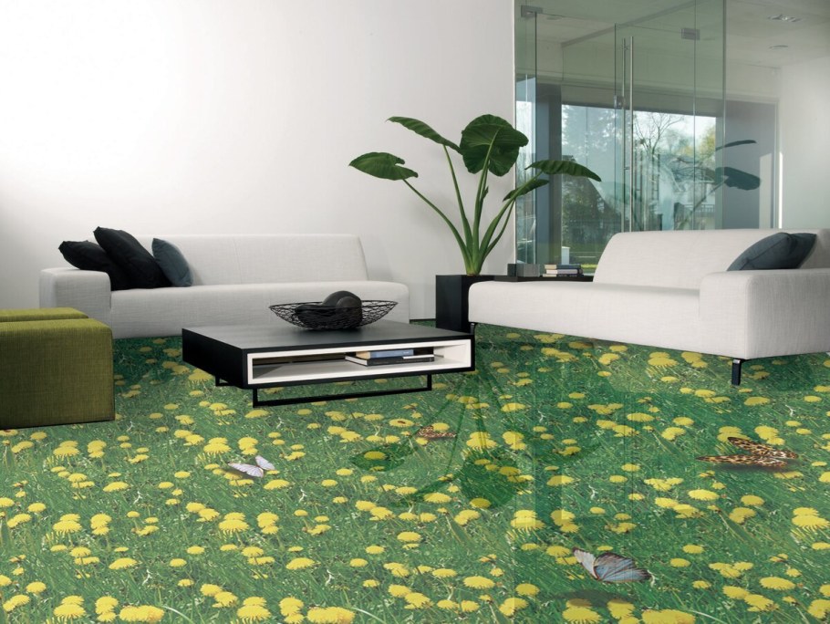 Наливной пол трава