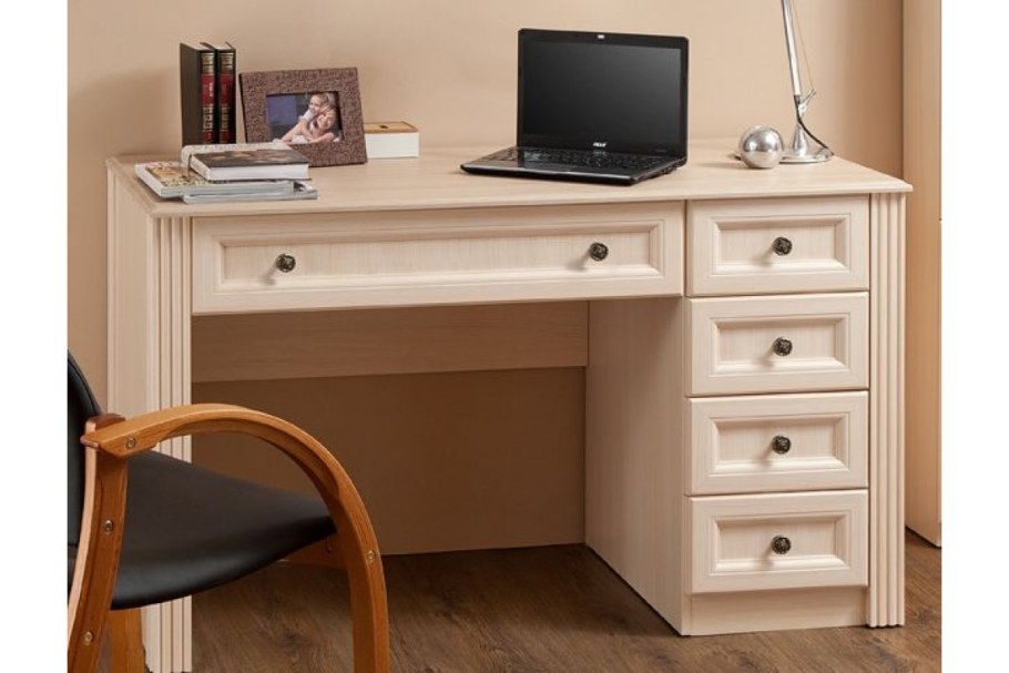 Компьютерный стол СПМ-03.1 дуб сонома белый