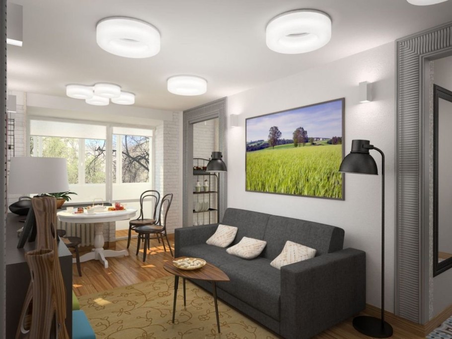 Перепланировка хрущёвки 45 кв. м