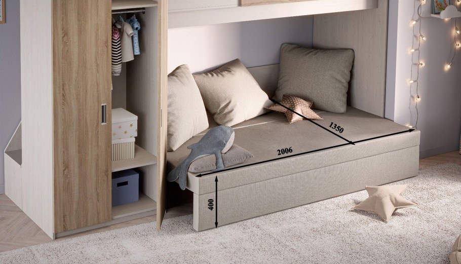 Угловой шкаф с кроватью