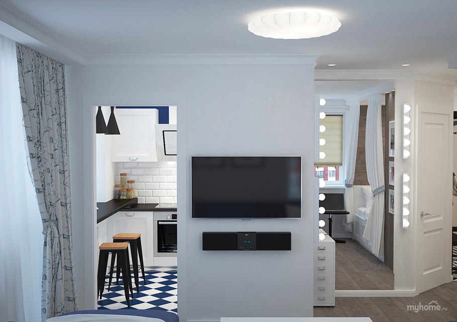 Студия из однокомнатной хрущевки 30 кв.м