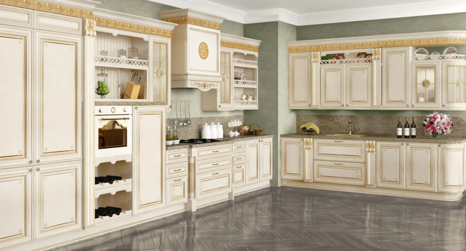 Кухня Лукреция слоновая кость