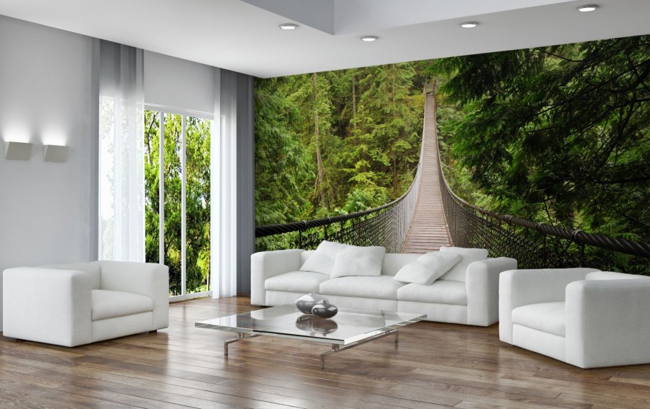 Стильные фотообои в интерьере