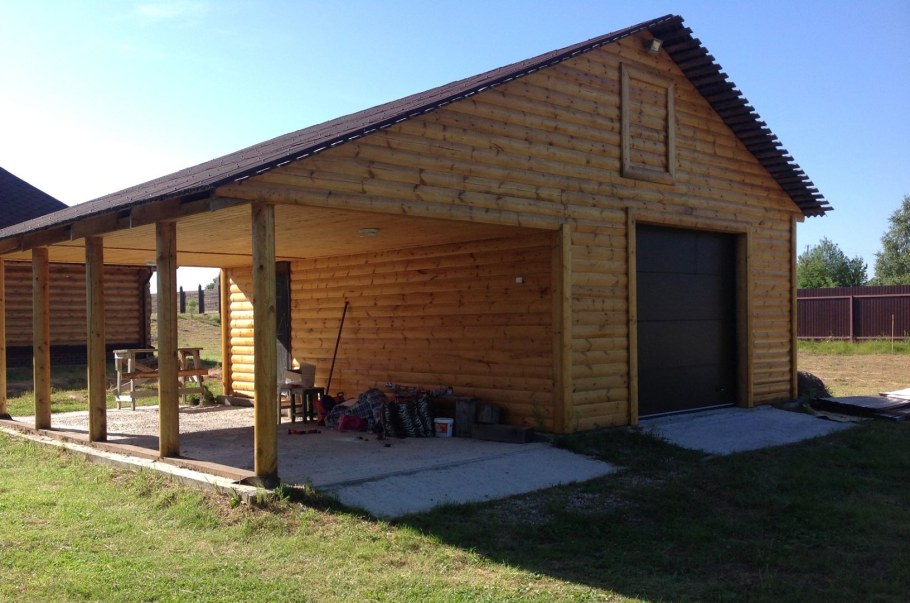 Гараж из бруса