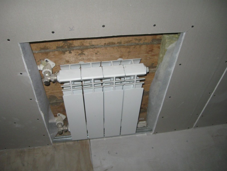 Короб для радиатора гипсокартона