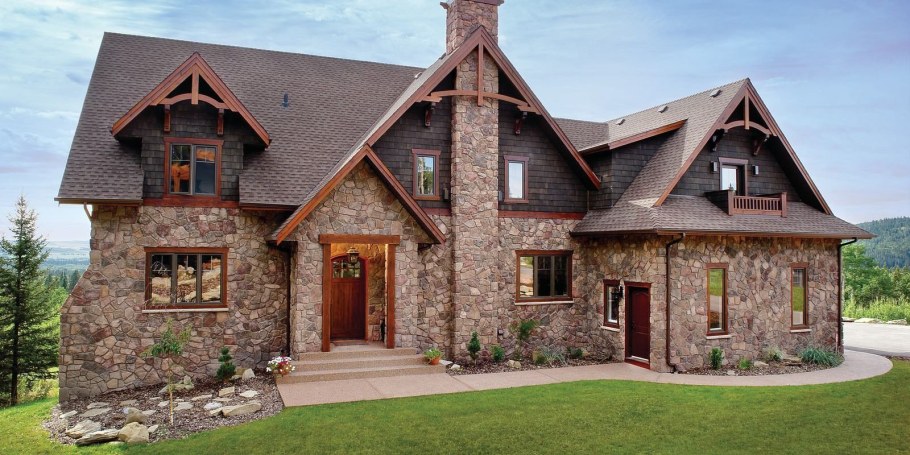 Отделка фасада камнем