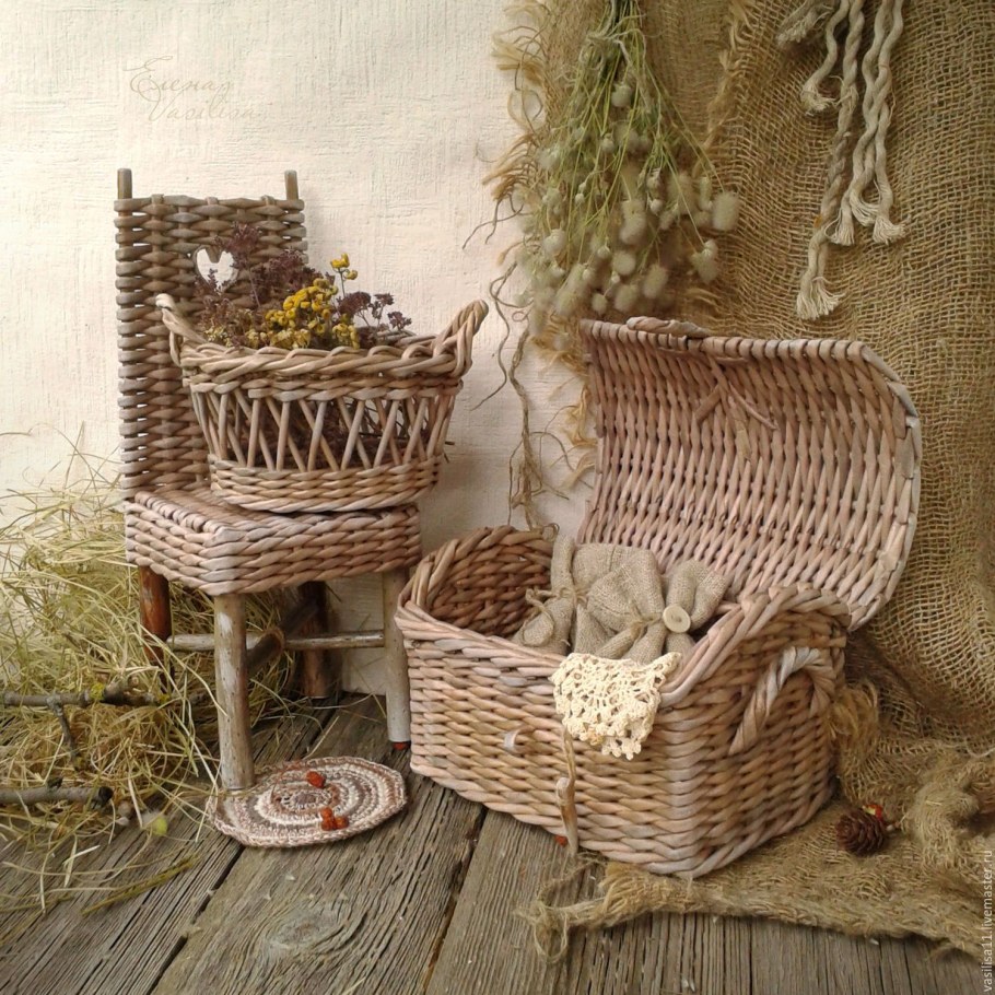 Плетеная мебель из бумажной лозы