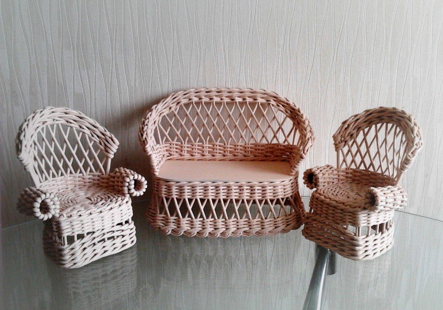 Плетеные корзины для белья из бумажной лозы