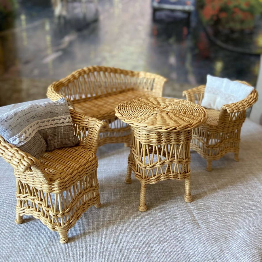 Плетеная мебель для кукол