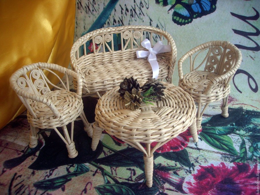 Плетеная кровать