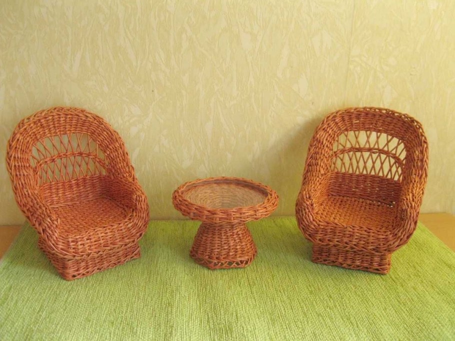 Плетеный домик для кукол