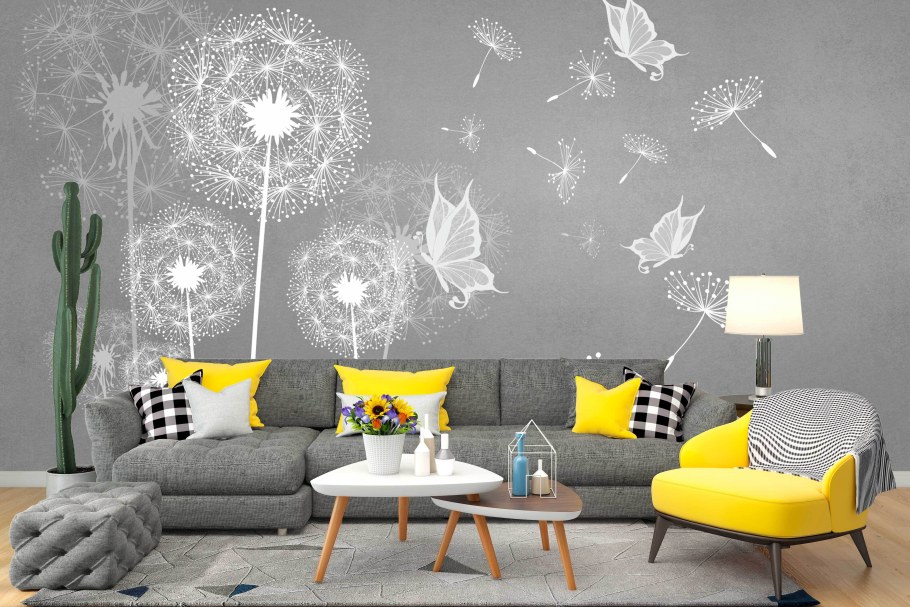 Обои одуванчики на стену