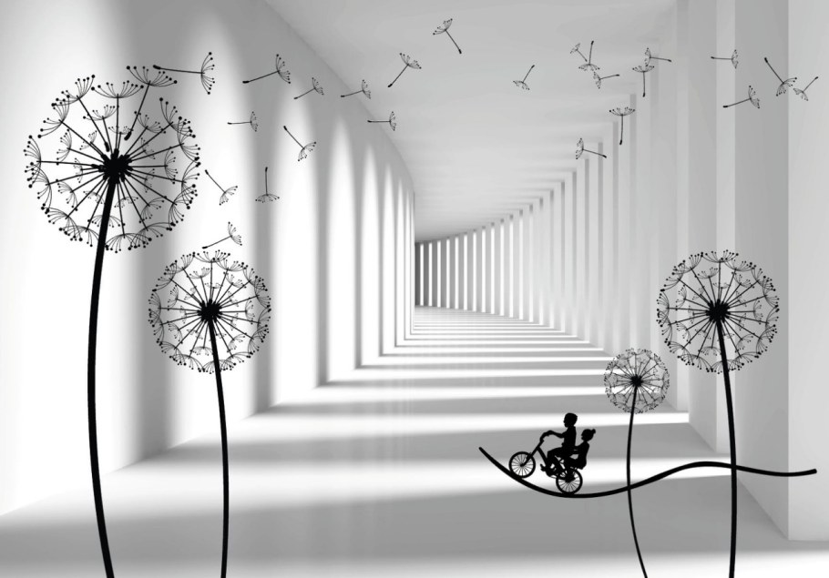 Обои одуванчики на стену